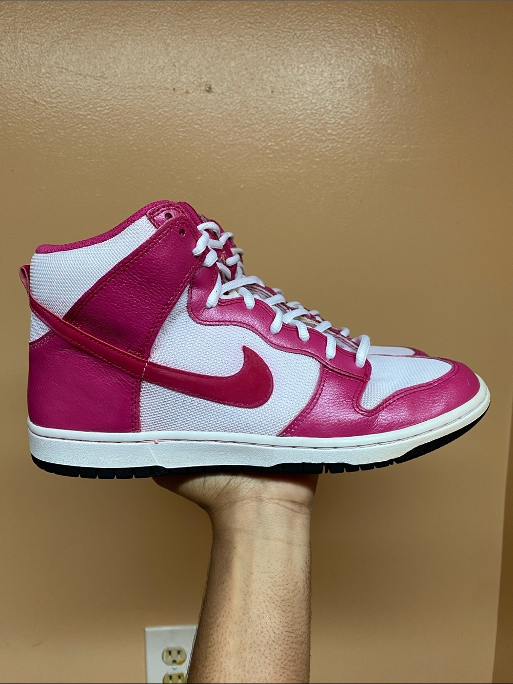 2014 Nike Dunk High Skinny “White Black Fireberry” Men’s Sz 10 Women’s Sz 11.5